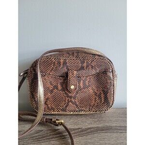 G.I.L.I. Got It Love It Leather Snake gold Crossbody Bag purse